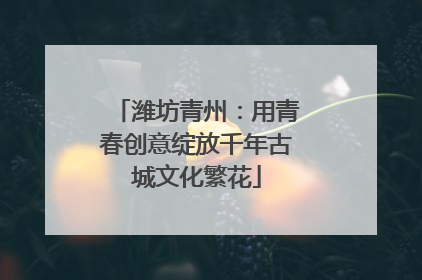 潍坊青州：用青春创意绽放千年古城文化繁花