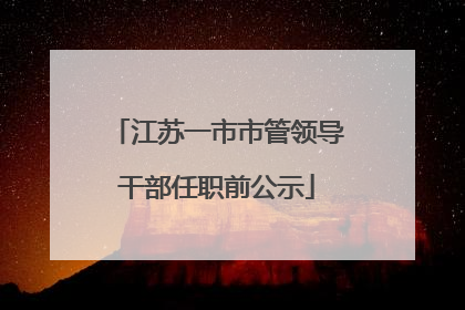 江苏一市市管领导干部任职前公示