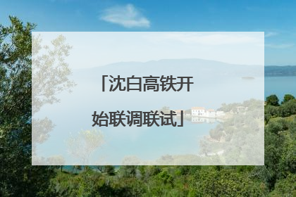沈白高铁开始联调联试