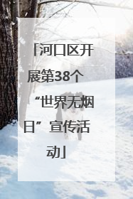 河口区开展第38个“世界无烟日”宣传活动
