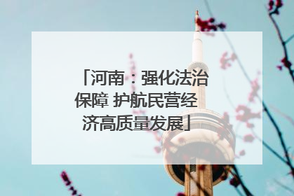 河南：强化法治保障 护航民营经济高质量发展
