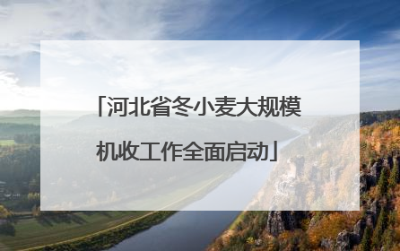 河北省冬小麦大规模机收工作全面启动