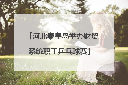 河北秦皇岛举办财贸系统职工乒乓球赛