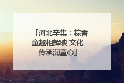 河北辛集：粽香童趣相辉映 文化传承润童心