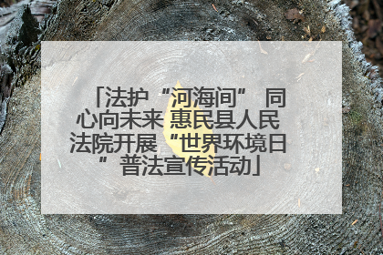 法护“河海间” 同心向未来 惠民县人民法院开展“世界环境日”普法宣传活动