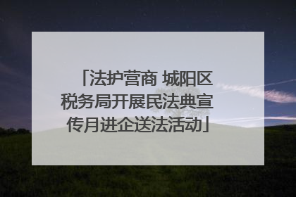 法护营商 城阳区税务局开展民法典宣传月进企送法活动