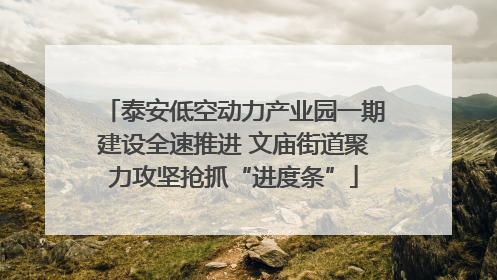 泰安低空动力产业园一期建设全速推进 文庙街道聚力攻坚抢抓“进度条”