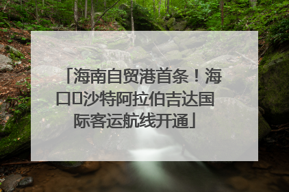 海南自贸港首条！海口⇌沙特阿拉伯吉达国际客运航线开通