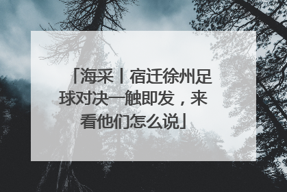 海采丨宿迁徐州足球对决一触即发，来看他们怎么说