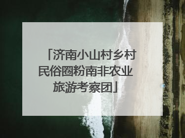 济南小山村乡村民俗圈粉南非农业旅游考察团