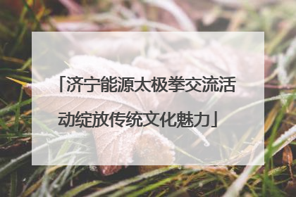 济宁能源太极拳交流活动绽放传统文化魅力