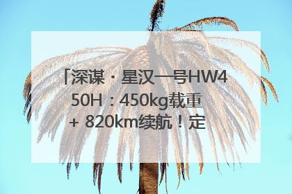 深谋・星汉一号HW450H：450kg载重+ 820km续航！定义低空运力新标准
