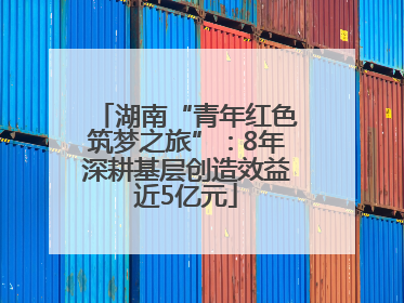 湖南“青年红色筑梦之旅”：8年深耕基层创造效益近5亿元
