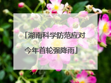 湖南科学防范应对今年首轮强降雨