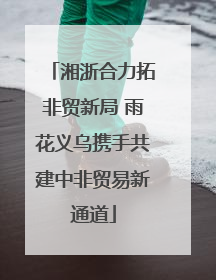 湘浙合力拓非贸新局 雨花义乌携手共建中非贸易新通道