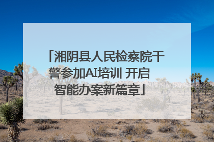湘阴县人民检察院干警参加AI培训 开启智能办案新篇章