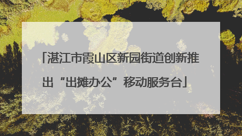 湛江市霞山区新园街道创新推出“出摊办公”移动服务台