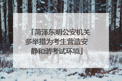 菏泽东明公安机关多举措为考生营造安静和谐考试环境