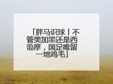 胖马识球丨不管美加墨还是西葡摩，国足唯留一地鸡毛