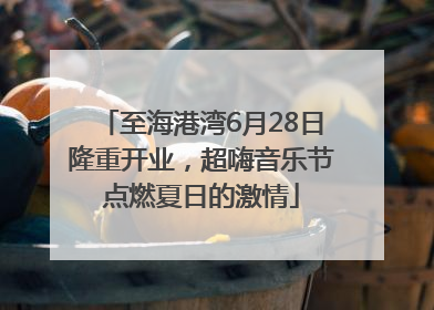 至海港湾6月28日隆重开业，超嗨音乐节点燃夏日的激情