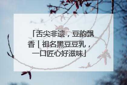 舌尖非遗，豆韵飘香｜祖名黑豆豆乳，一口匠心好滋味