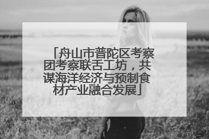 舟山市普陀区考察团考察联舌工坊，共谋海洋经济与预制食材产业融合发展