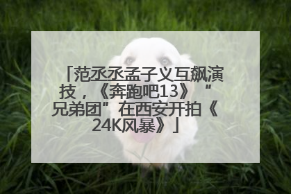 范丞丞孟子义互飙演技，《奔跑吧13》“兄弟团”在西安开拍《24K风暴》