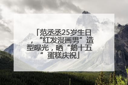 范丞丞25岁生日，“红发漫画男”造型曝光，晒“鹅十五”蛋糕庆祝