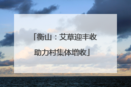 衡山：艾草迎丰收 助力村集体增收