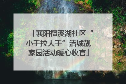 襄阳檀溪湖社区“小手拉大手”洁城靓家园活动暖心收官