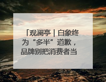 观澜亭｜白象终为“多半”道歉，品牌别把消费者当“小白”