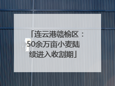 连云港赣榆区：50余万亩小麦陆续进入收割期
