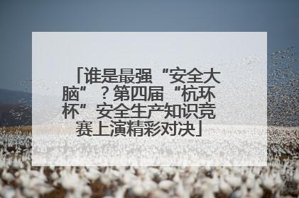 谁是最强“安全大脑”？第四届“杭环杯”安全生产知识竞赛上演精彩对决