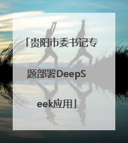 贵阳市委书记专题部署DeepSeek应用