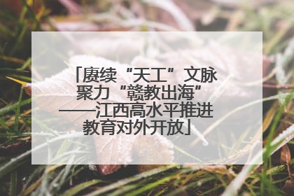 赓续“天工”文脉 聚力“赣教出海”——江西高水平推进教育对外开放