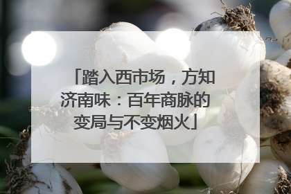 踏入西市场，方知济南味：百年商脉的变局与不变烟火