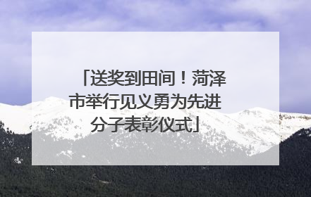 送奖到田间！菏泽市举行见义勇为先进分子表彰仪式