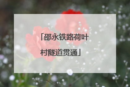 邵永铁路荷叶村隧道贯通