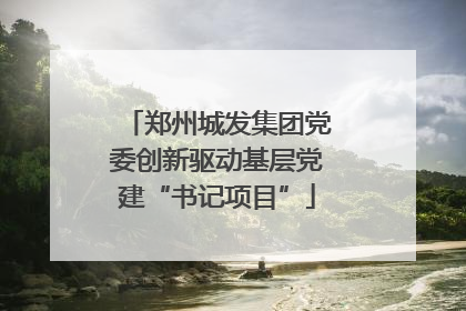 郑州城发集团党委创新驱动基层党建“书记项目”