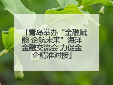 青岛举办“金融赋能 企航未来”海洋金融交流会 力促金企精准对接