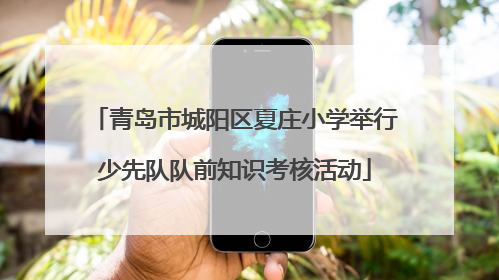 青岛市城阳区夏庄小学举行少先队队前知识考核活动