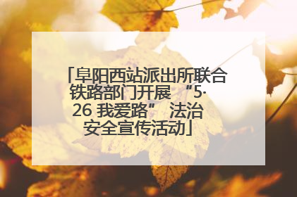 阜阳西站派出所联合铁路部门开展 “5·26 我爱路” 法治安全宣传活动