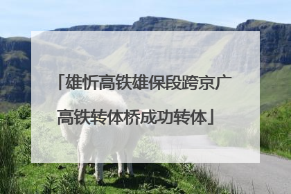 雄忻高铁雄保段跨京广高铁转体桥成功转体