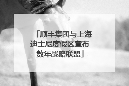顺丰集团与上海迪士尼度假区宣布数年战略联盟