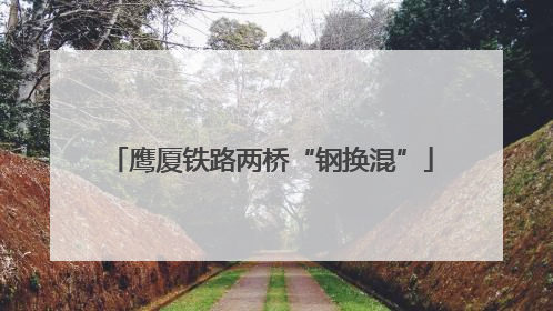 鹰厦铁路两桥“钢换混”
