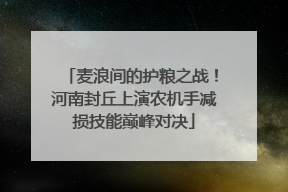 麦浪间的护粮之战！河南封丘上演农机手减损技能巅峰对决