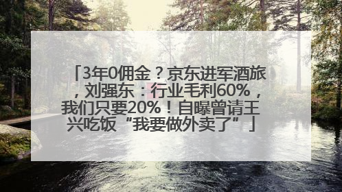 3年0佣金？京东进军酒旅，刘强东：行业毛利60%，我们只要20%！自曝曾请王兴吃饭“我要做外卖了”