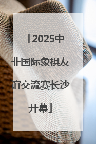 2025中非国际象棋友谊交流赛长沙开幕