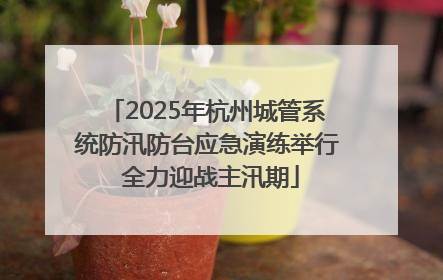 2025年杭州城管系统防汛防台应急演练举行 全力迎战主汛期