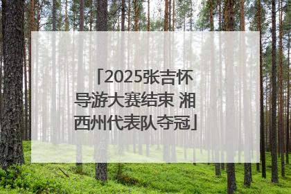 2025张吉怀导游大赛结束 湘西州代表队夺冠